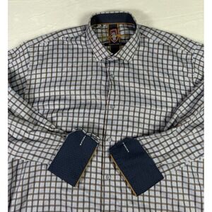 Visconti Signature Series LIMITED Shirt Mens 2XL Blue Plaid Luchiano